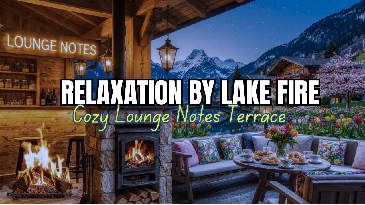 🔴 ☕🌸 4K LIVE Cherry Blossom River Jazz | Gentle Cafe Piano for Studying & Relax