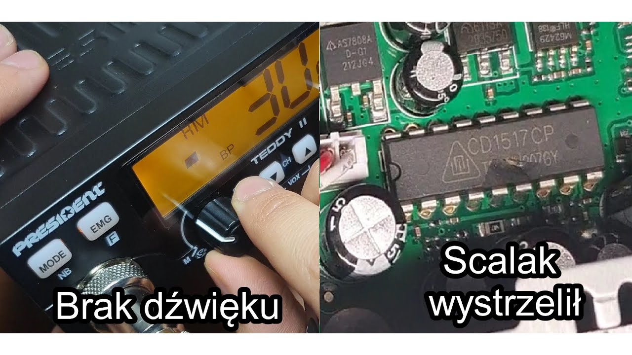 President TEDDY II - brak dźwięku, wystrzelony wzmacniacz m.cz - naprawa