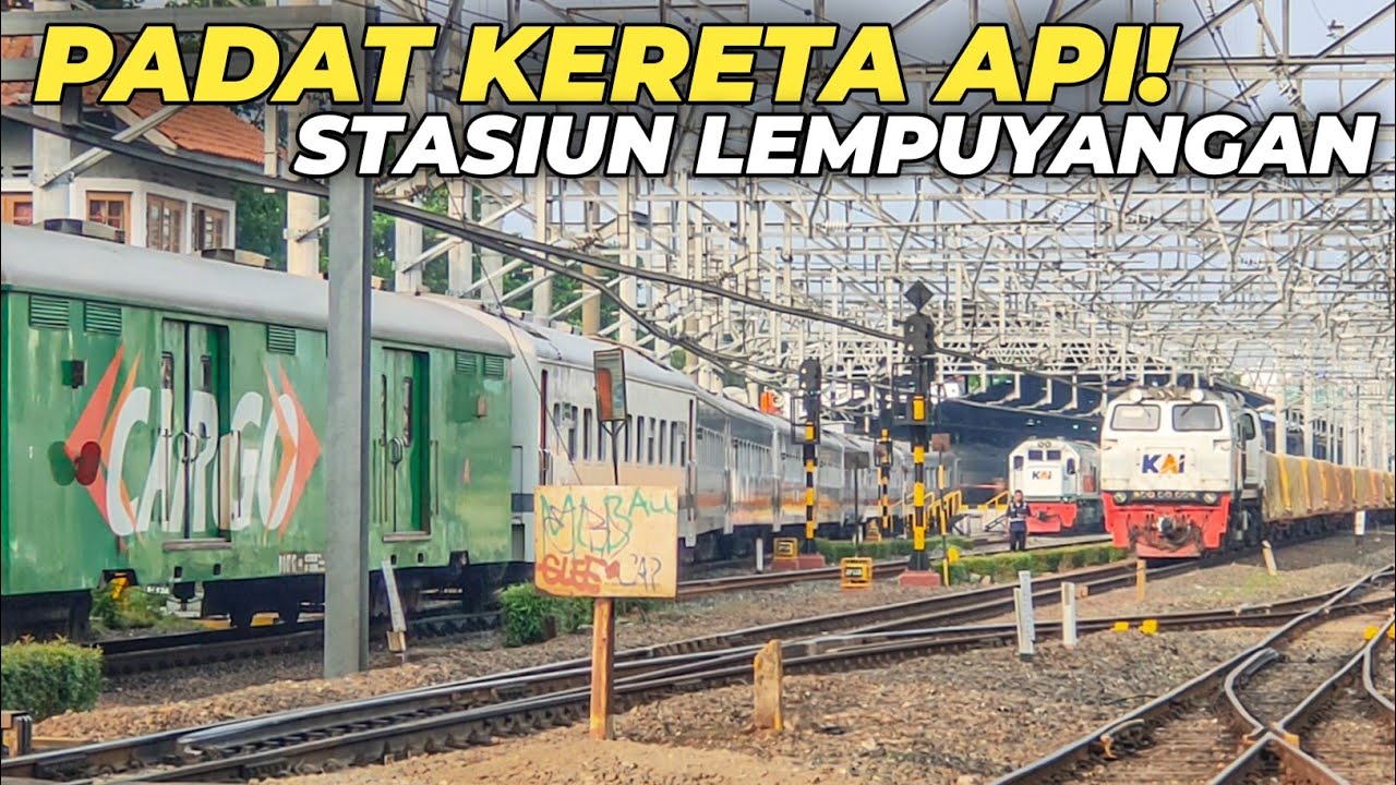 BANYAK JALUR TERISI HINGGA PADAT KERETA!! Kesibukan Kereta Api Pagi di Area Stasiun Lempuyangan