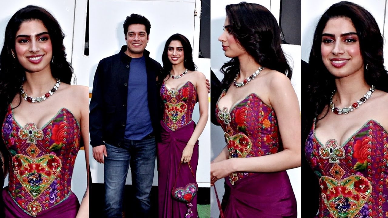 Khushi Kapoor Hot Looks With Aamir Khan Son Junaid Khan At Loveyapa Promotion On Bigg Boss 18 Finale