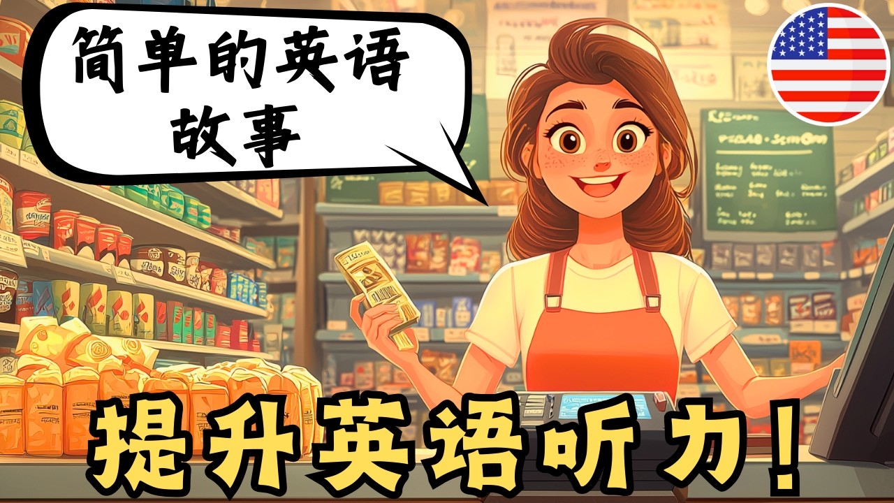 开始理解英语听力 🎧 简单的英语故事《我的超市工作日》 - 第9课