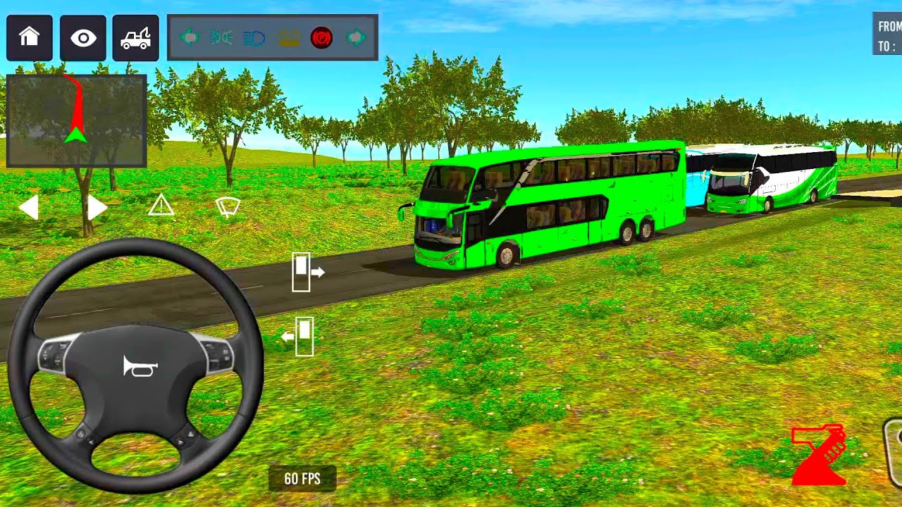 Indonesia Coach bus driving | Euro bus simulator 2025 Android gameplay #game 1 Part 63