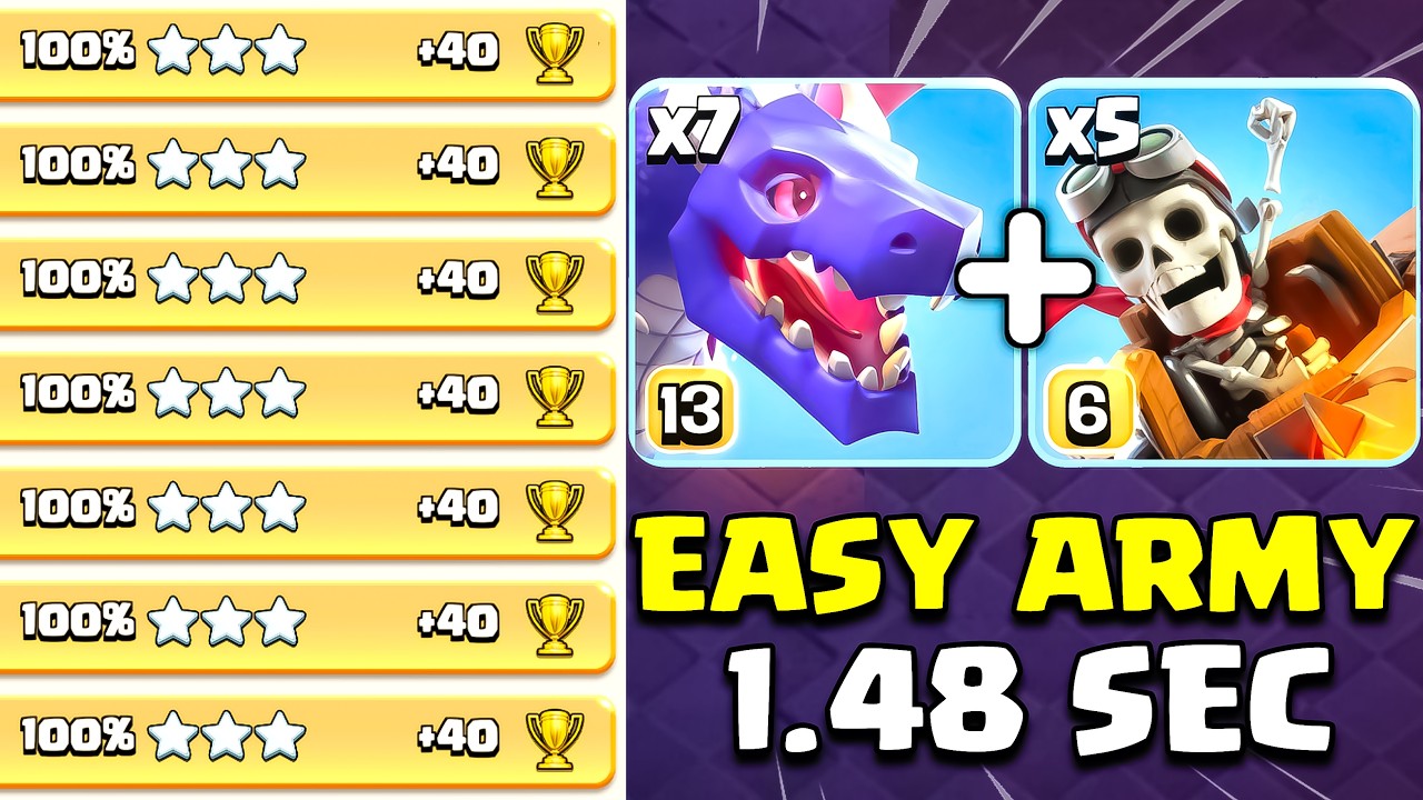 INSANE ARMY! BEST TH18 Dragon Attack Strategy Clash of Clans