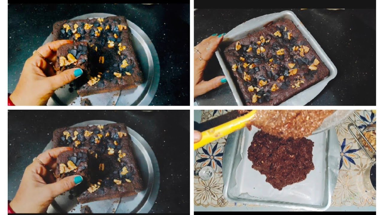 Eggless Ragi & Oats, chocolate Brownie Recipe - Gluten Free |Best Fudgy Chocolate Brownie 