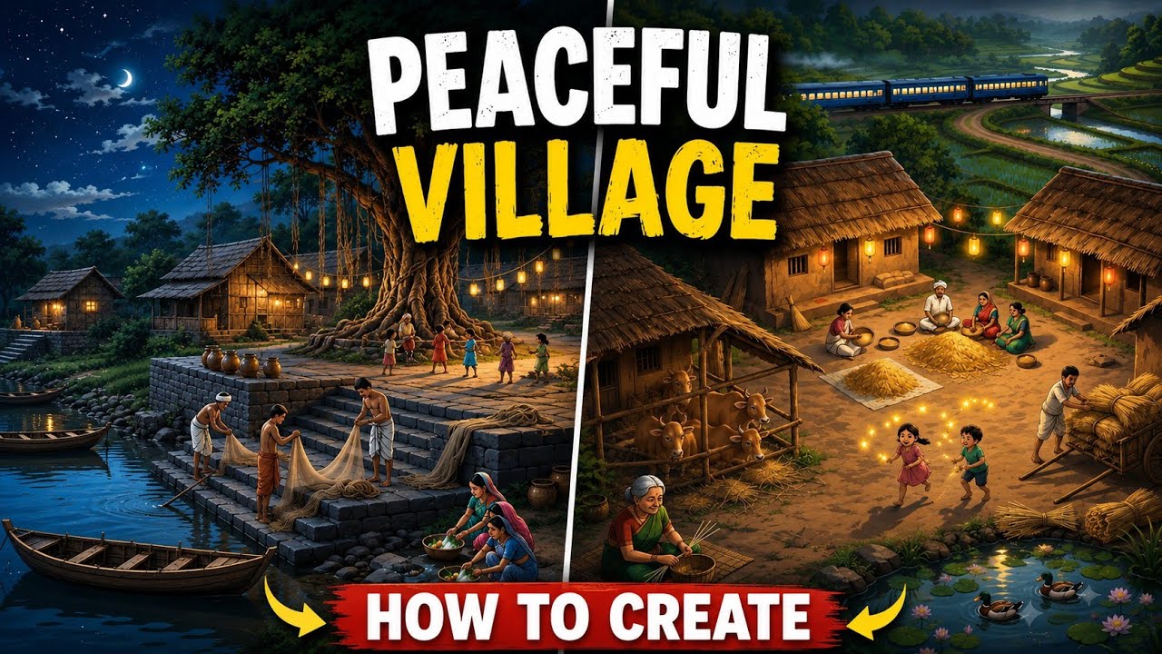 Create Viral Peaceful Village Ghibli Reels Using AI | Full Tutorial