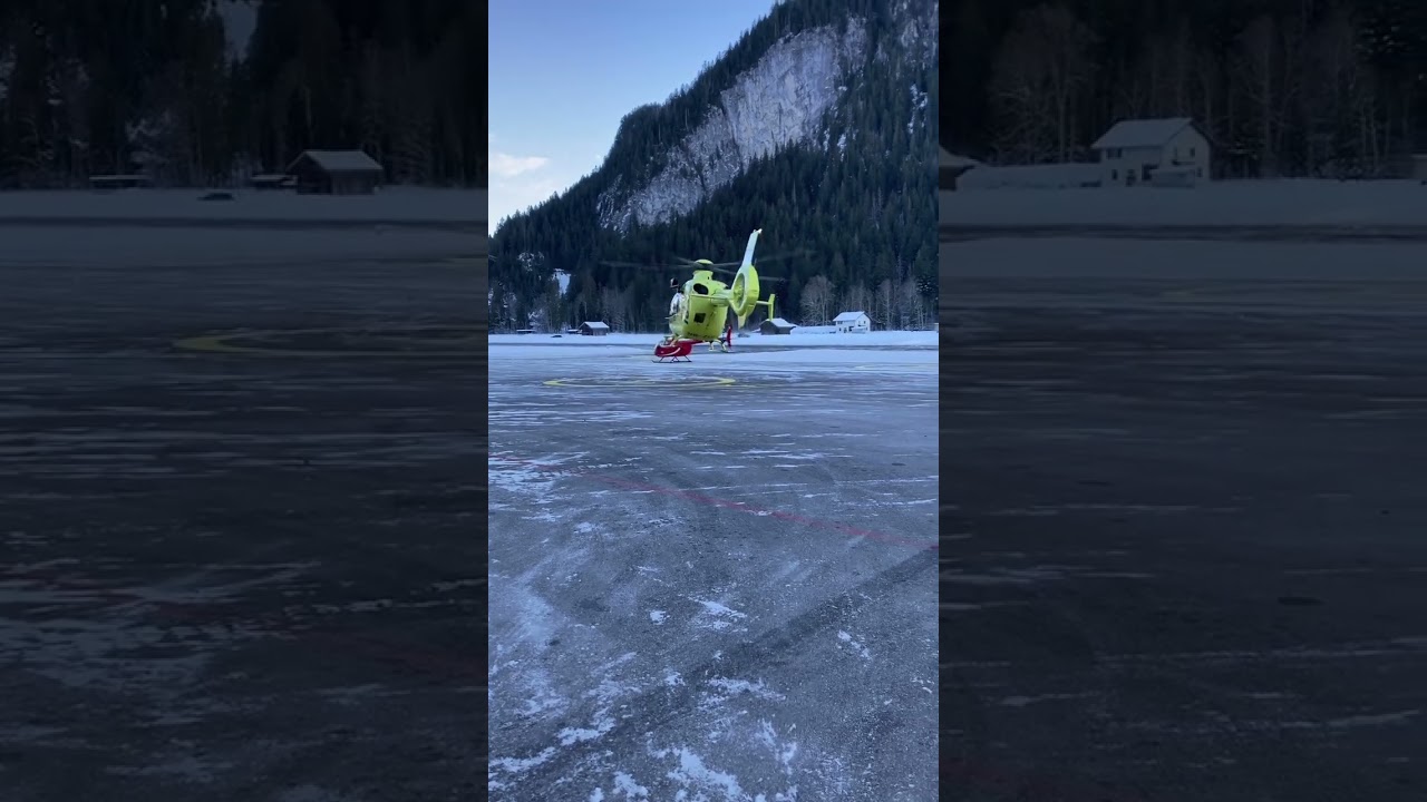 Air-Glaciers crew on board of HB-ZUC leaving Saanen Airport