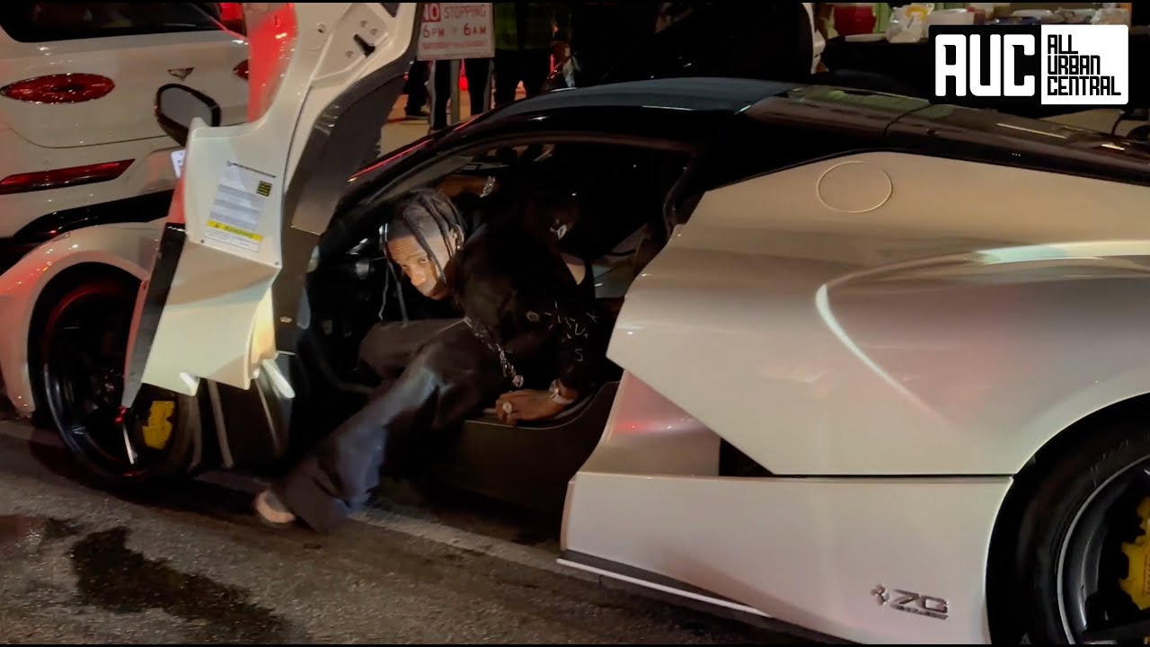 Travis Scott's $5M Ferrari LaFerrari Aperta Shuts Down Hollywood Blvd