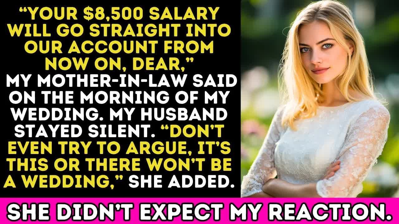 My MIL Tried to Steal My $8,500 Salary on My Wedding Day — She Regretted It Instantly