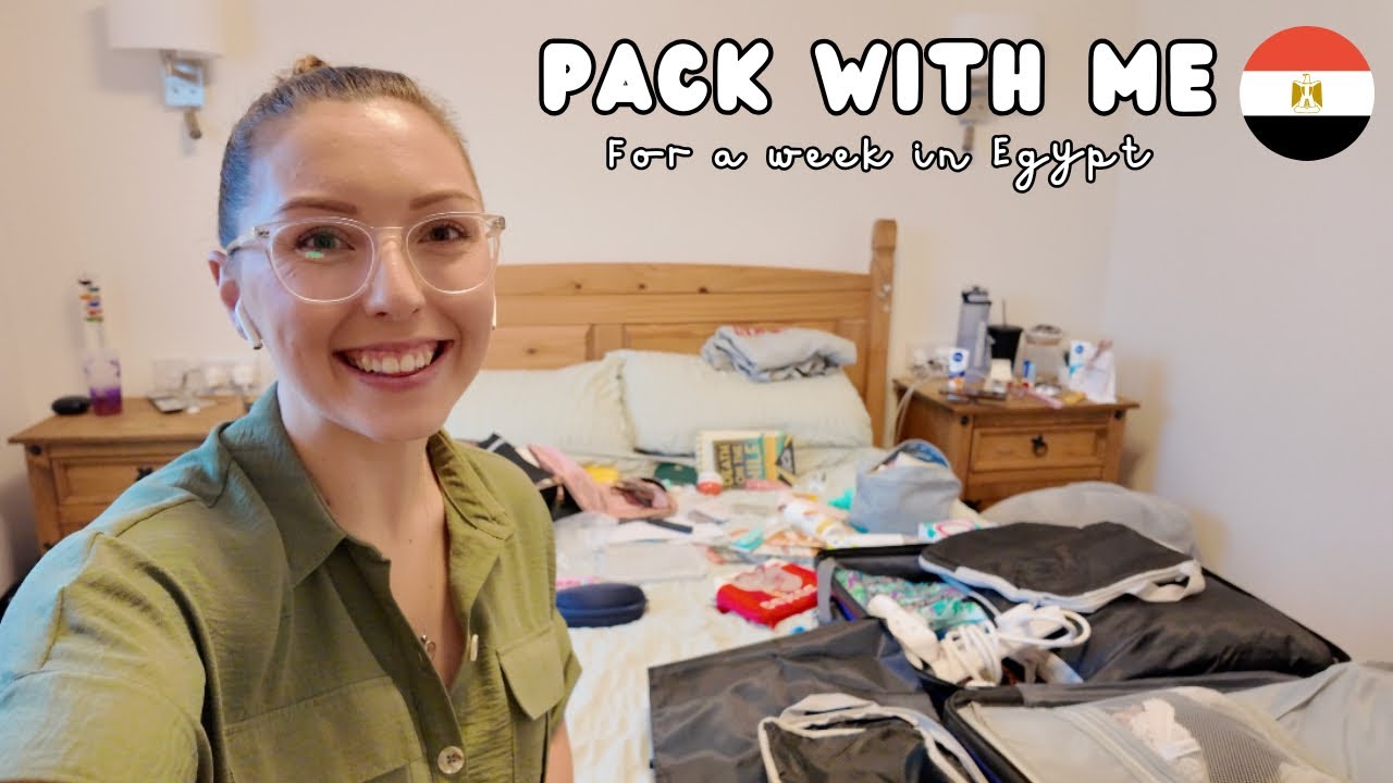 PACK WITH ME: EGYPT🇪🇬  Packing my suitcase & trying on modest outfits