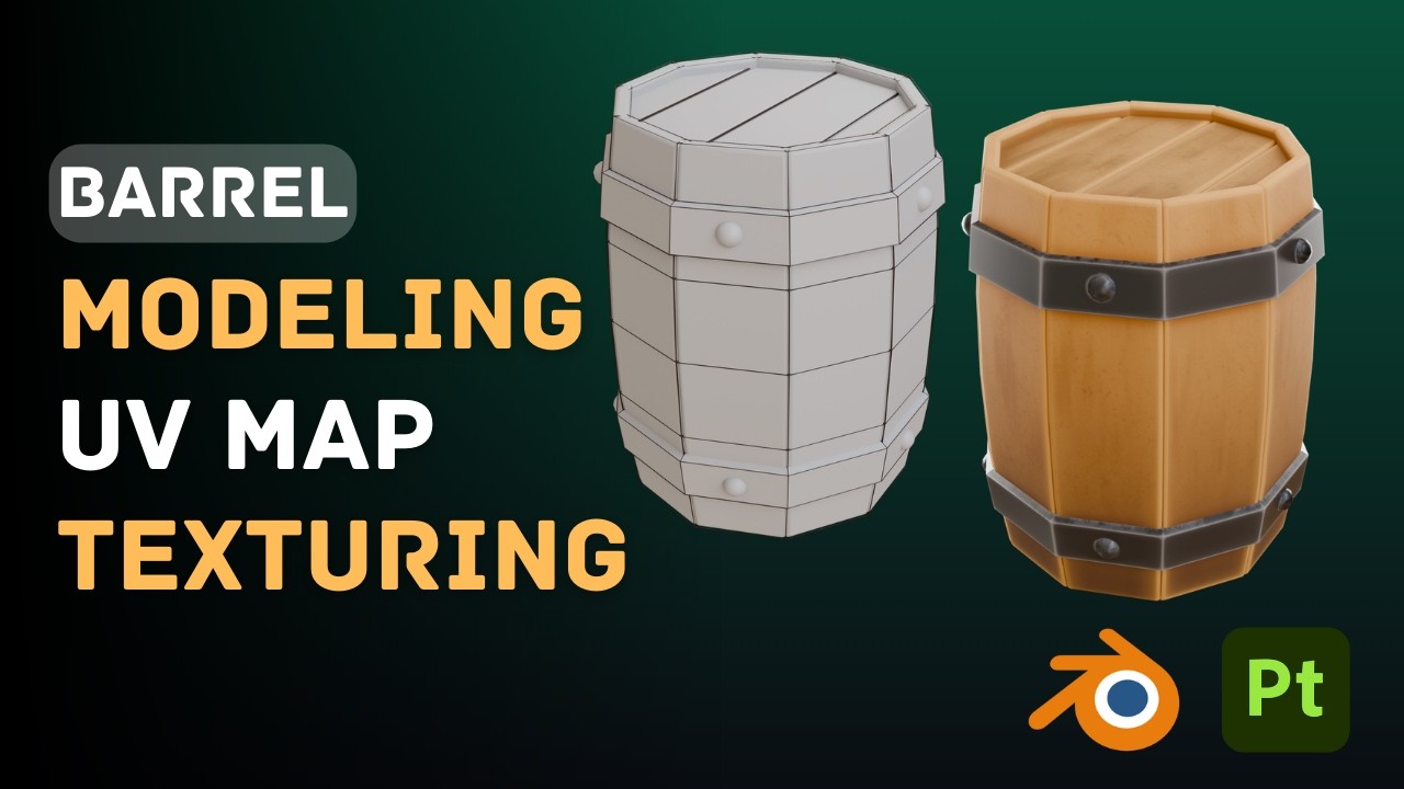 Stylized Barrel Full Tutorial Blender & Substance Painter | Indonesia | crdhans