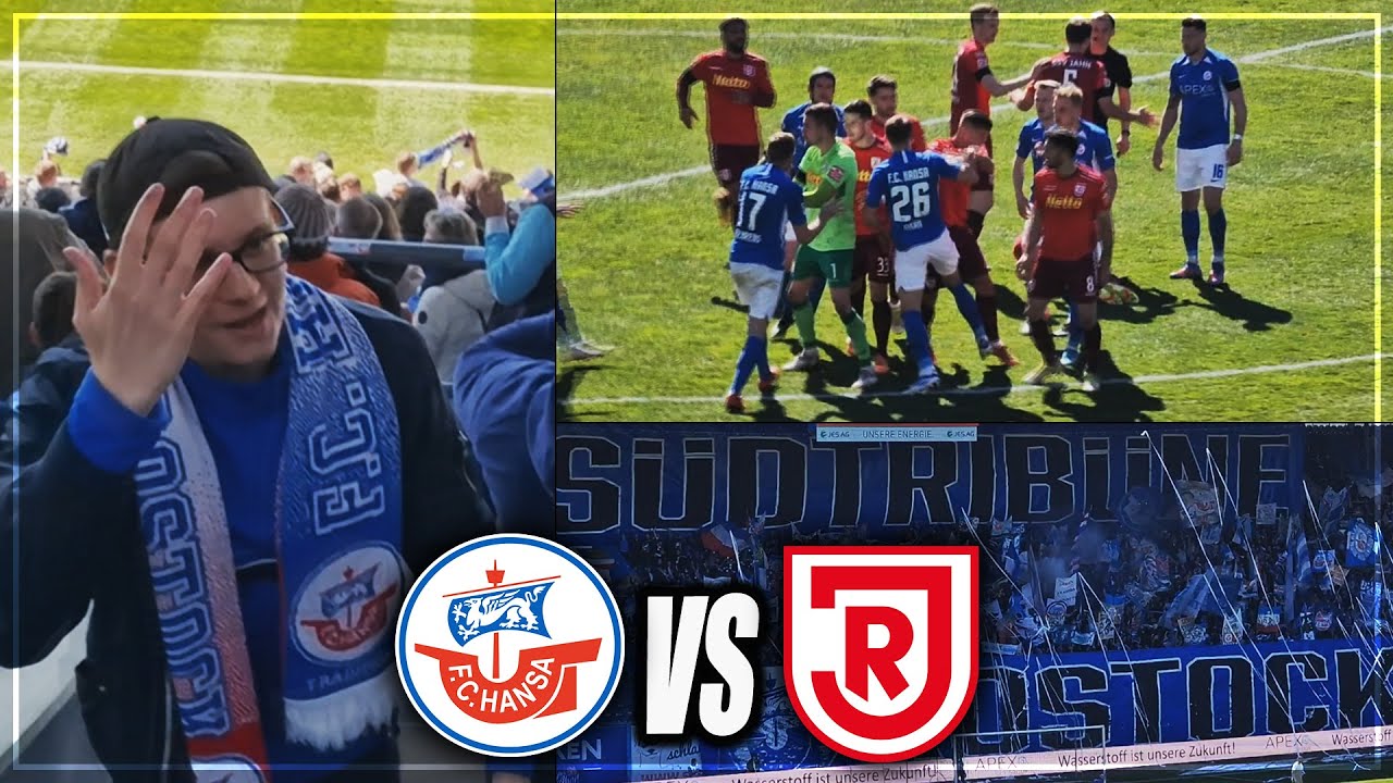 ROTE KARTE CHAOS STADIONVLOG: Hansa Rostock - Regensburg | Hansa Fans mit Choreo | Stadion Vlog