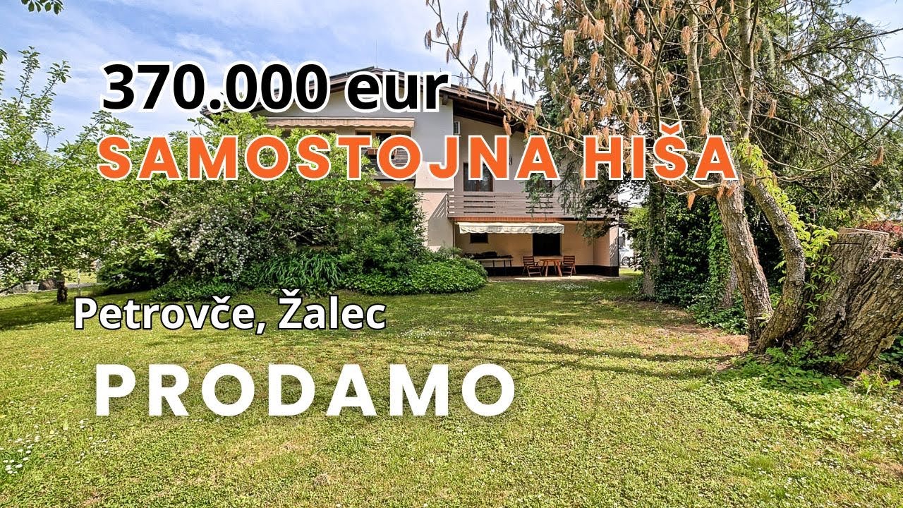 Poglej prostorno samostojno hišo z veliko parcelo v Petrovčah