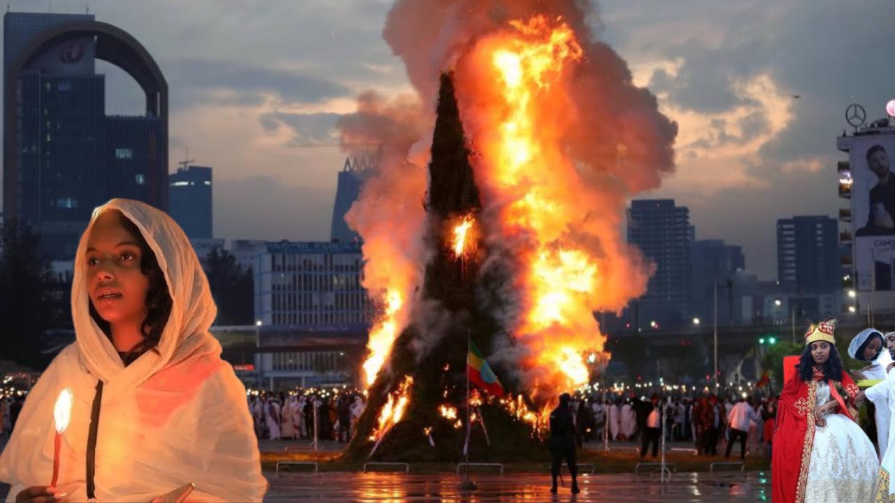 🔥 Africa’s Biggest Religious Festival in  Addis Ababa Ethiopia 🇪🇹 ( Meskel Festival) 