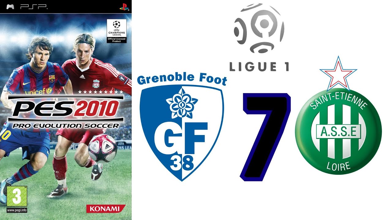 Grenoble Foot - Saint Etienne J7 Liga Master PES 2010 PSP