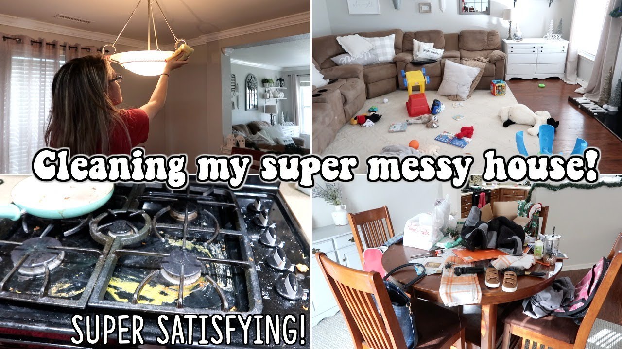 EXTREME CLEAN WITH ME 2018 | REALISTIC CLEANING MOTIVATION - Real Life Messes!