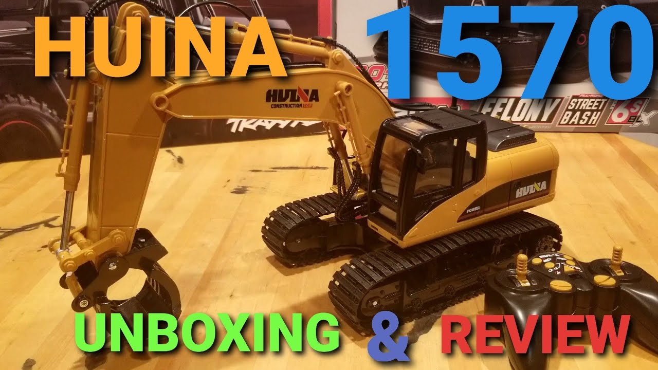 HUINA 1570 Unboxing and Review Timber Grab 1550 TopRace TongLi RC excavator