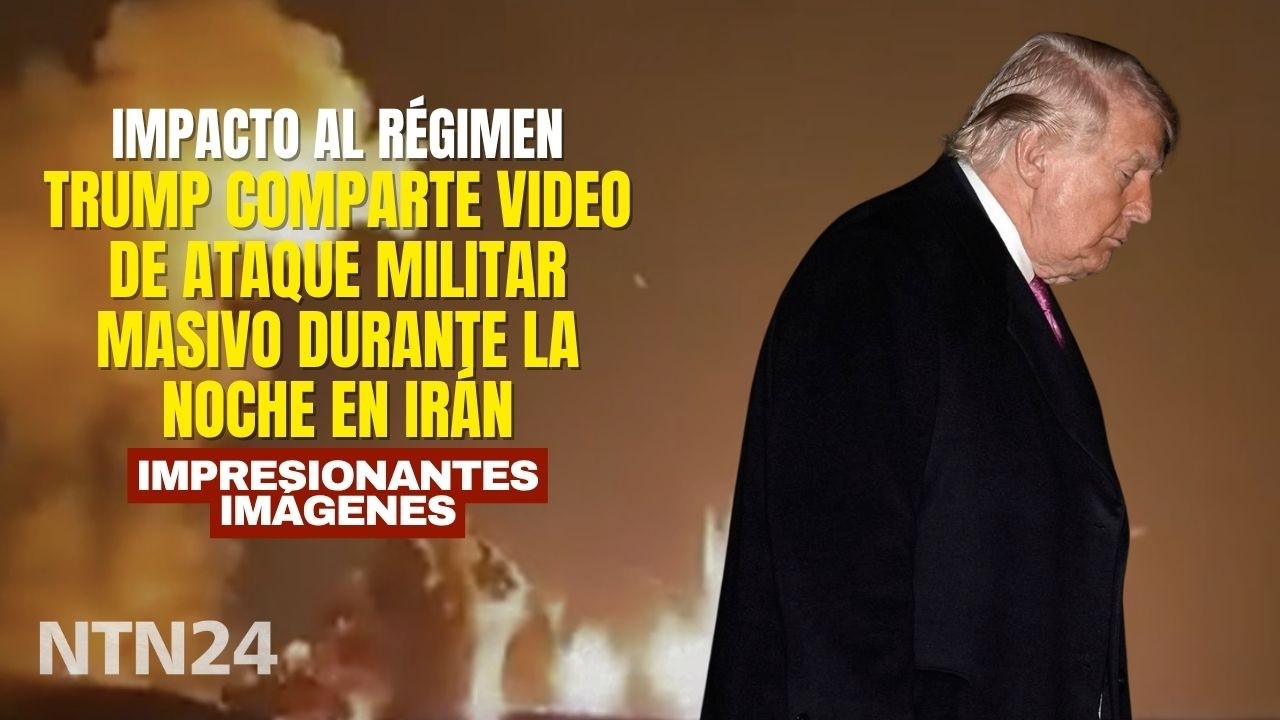 Trump comparte impresionantes im&aacute;genes de ataque militar masivo durante la noche en Ir&aacute;n