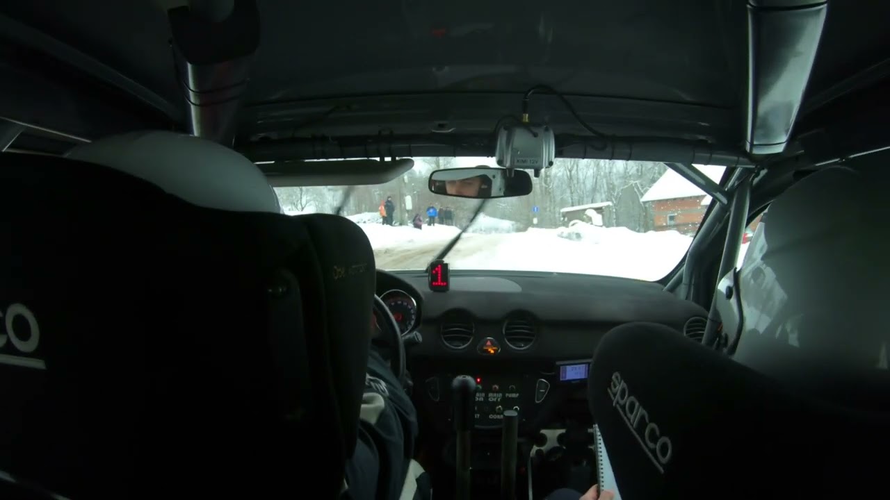 Zimní ÚAMK Daltek Rally 2023 - Onboard: Pilka - Chovanec Opel Adam Cup