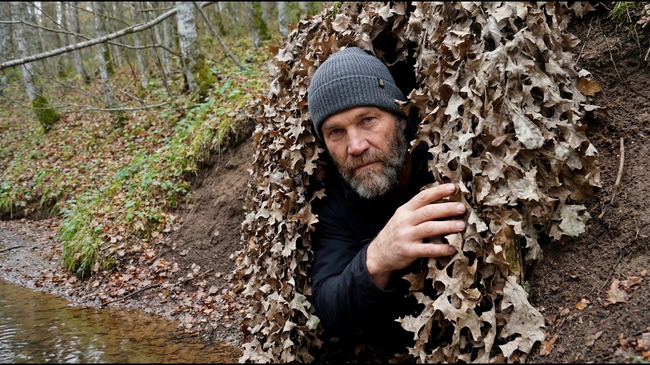 Build a complete survival shelter, including a thatched roof and a clay fireplace ⛏🌳.