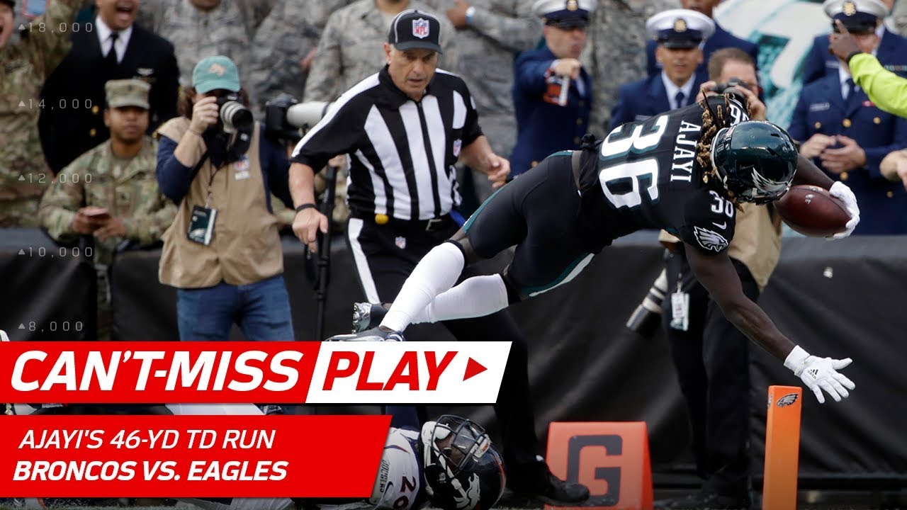Jay Ajayi's Rolls On for 46-Yd TD Run in His Philly Debut! 🚂 | Can't-Miss Play | NFL Wk 9