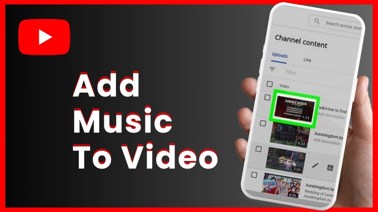 How To Add Music To YouTube Video !