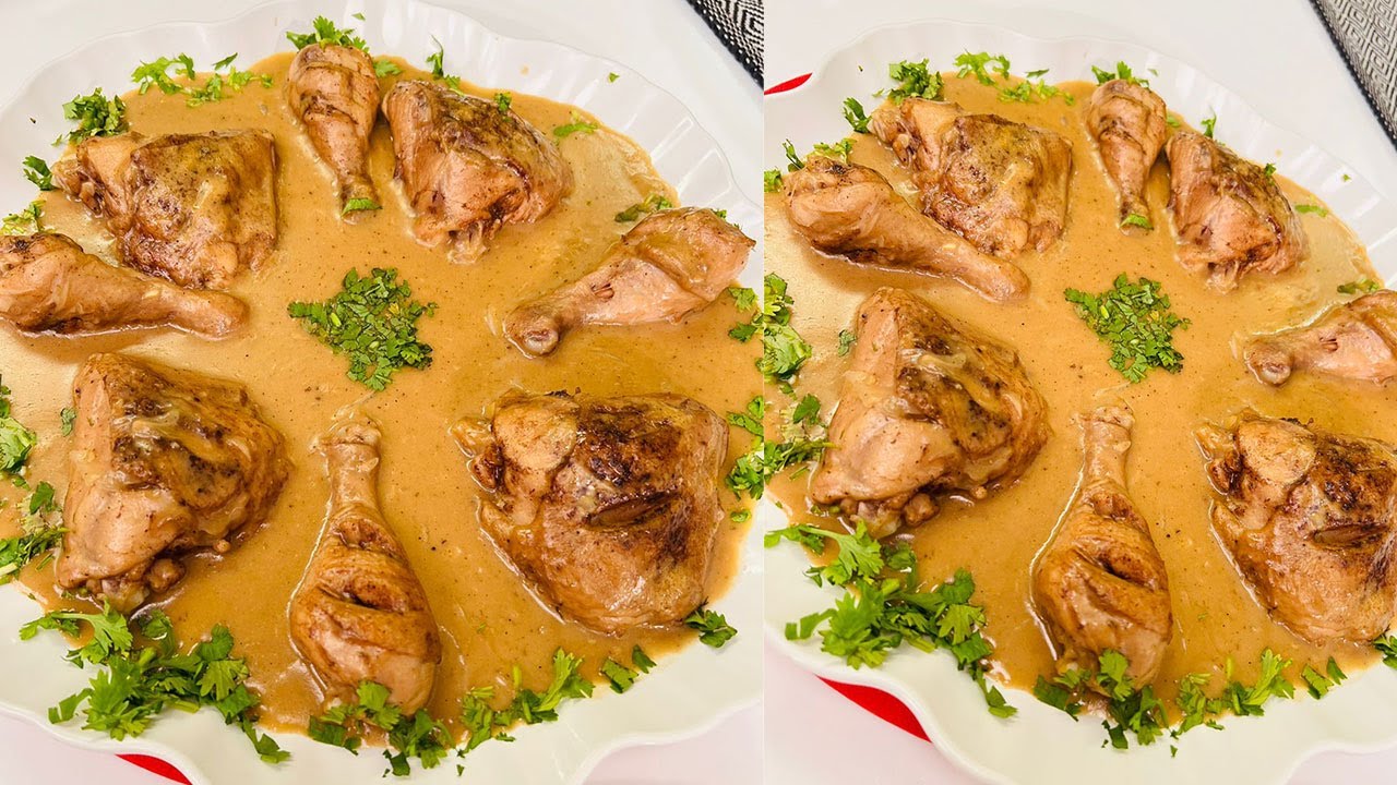 طريقة عمل دجاج بالكريمة | العزومة مع الشيف فاطمة أبو حاتي