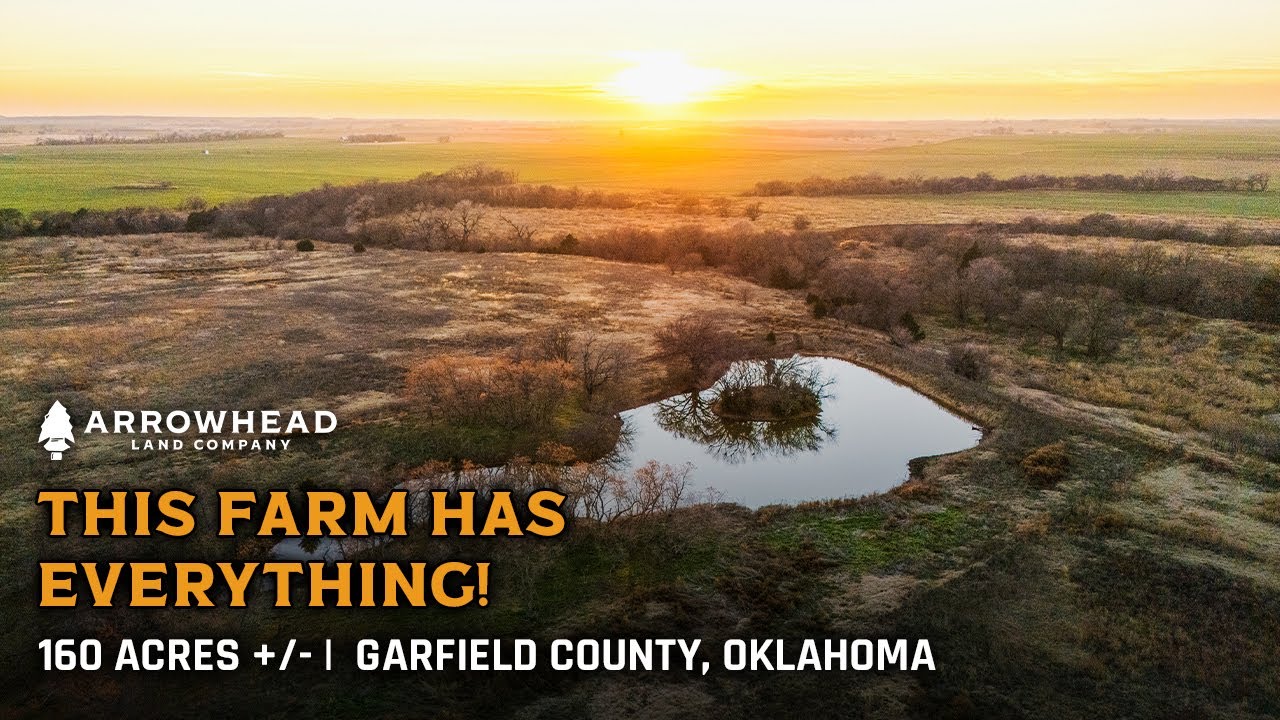 LAND FOR SALE: Secluded Hunting & Cattle Farm in Garfield County, Oklahoma