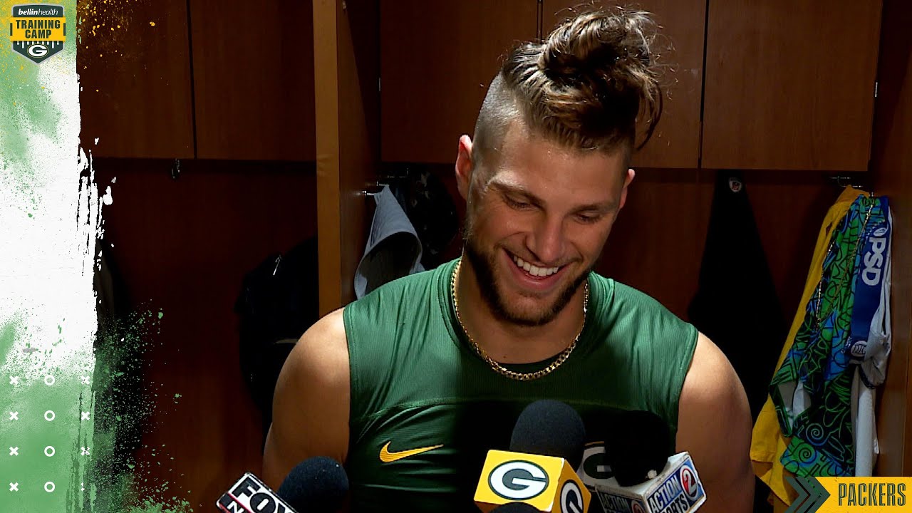 Robert Tonyan is enjoying every day with these guys in the locker room