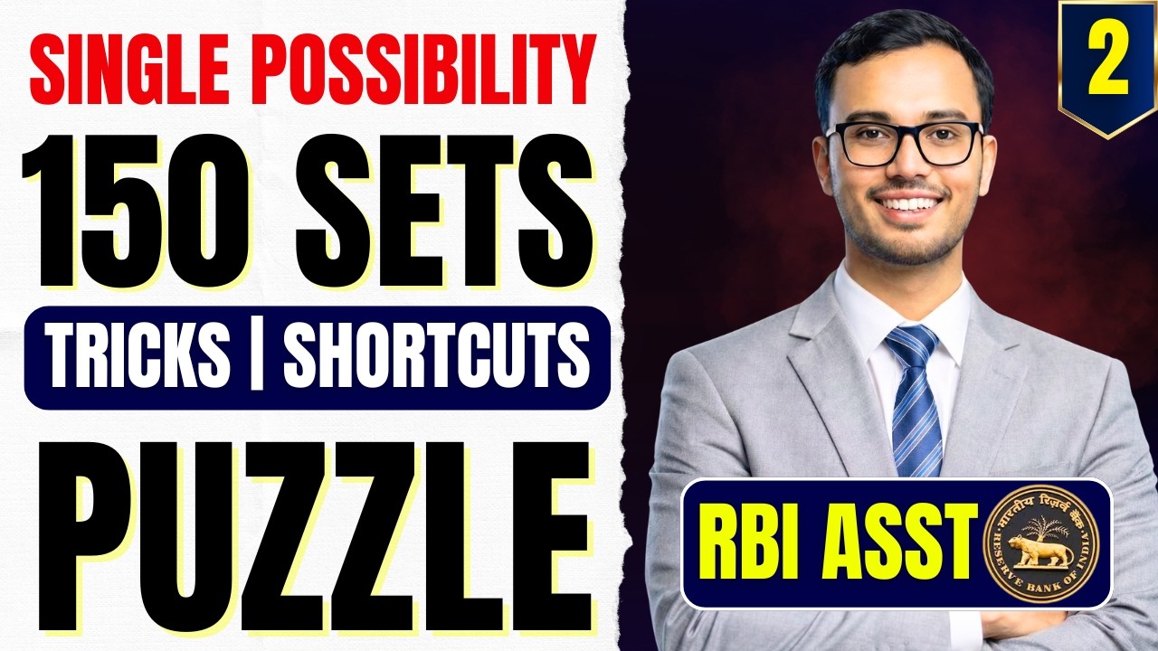 RBI Assistant 2026 | Solve Puzzles in 60 Sec | Single Possibility Puzzle by Nagesh Sir | #nageshsir