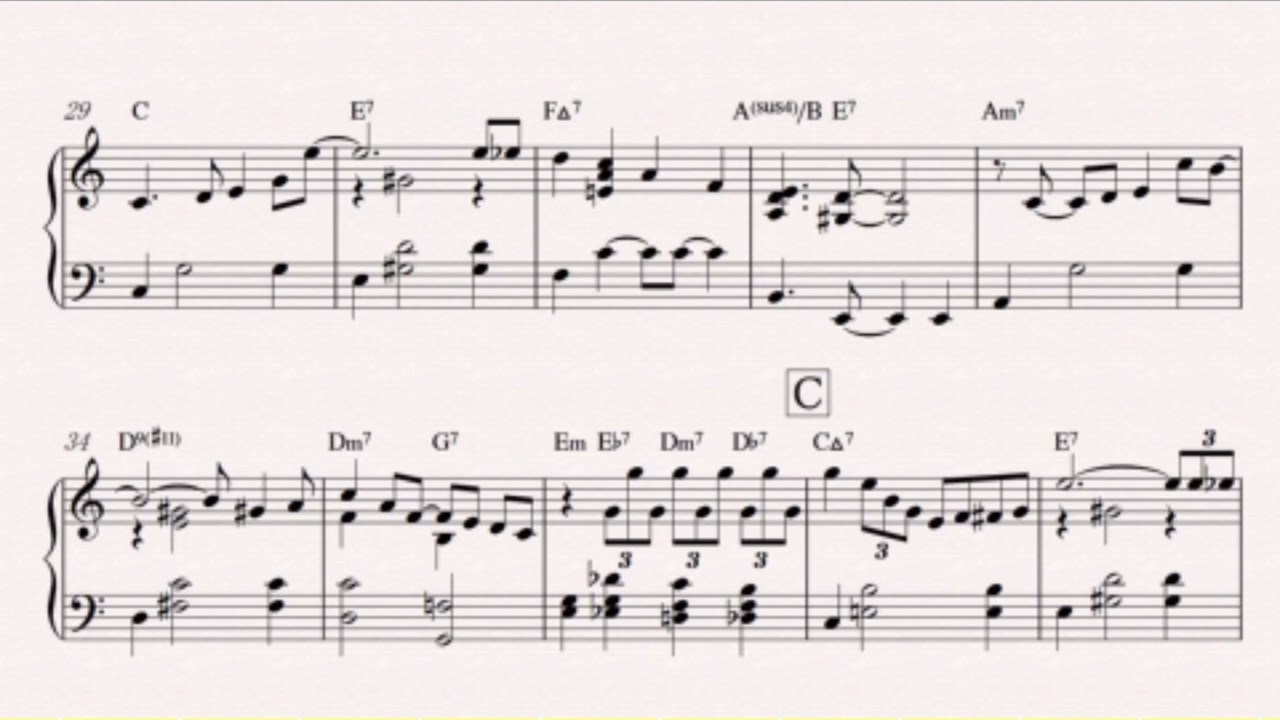 【on the sunny side of the street】中級ピアノ/楽譜🎹Piano solo