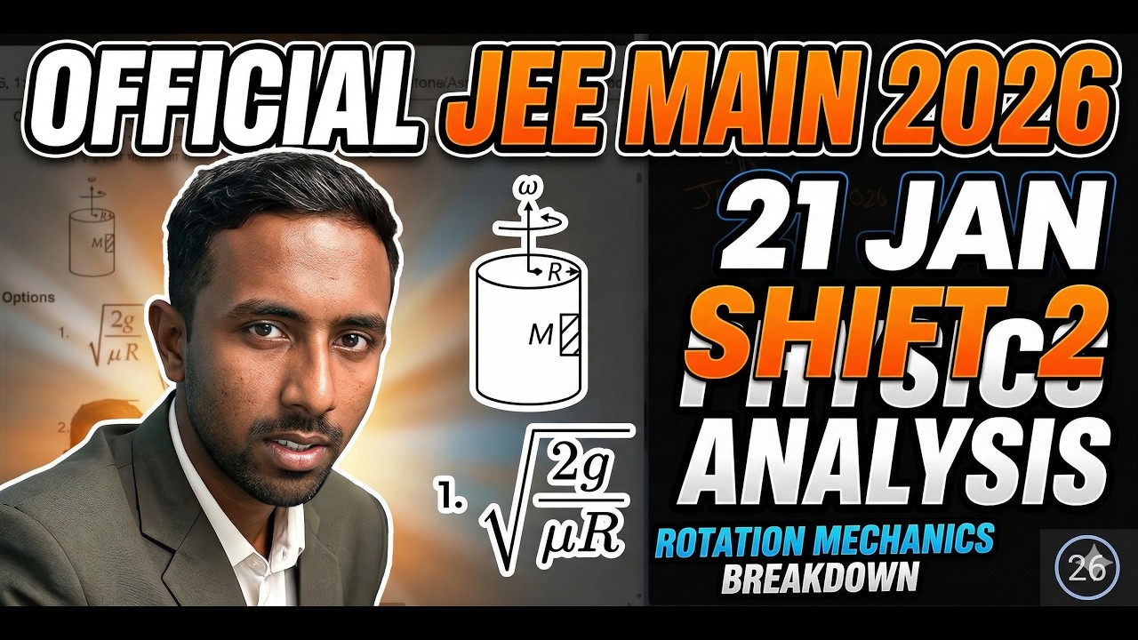 Official JEE Main Jan 21 Shift 2 Physics Analysis | Question Paper Trends