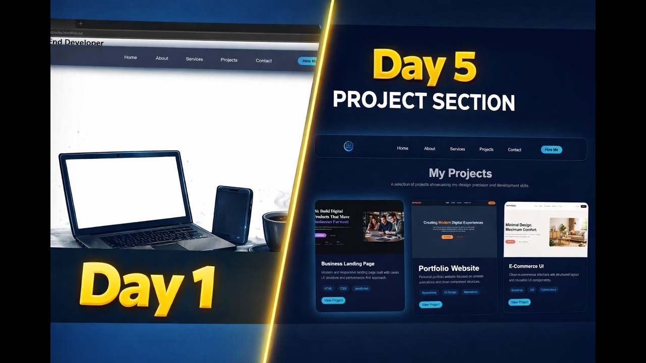 Day 5 - Building the Project Section from Scratch