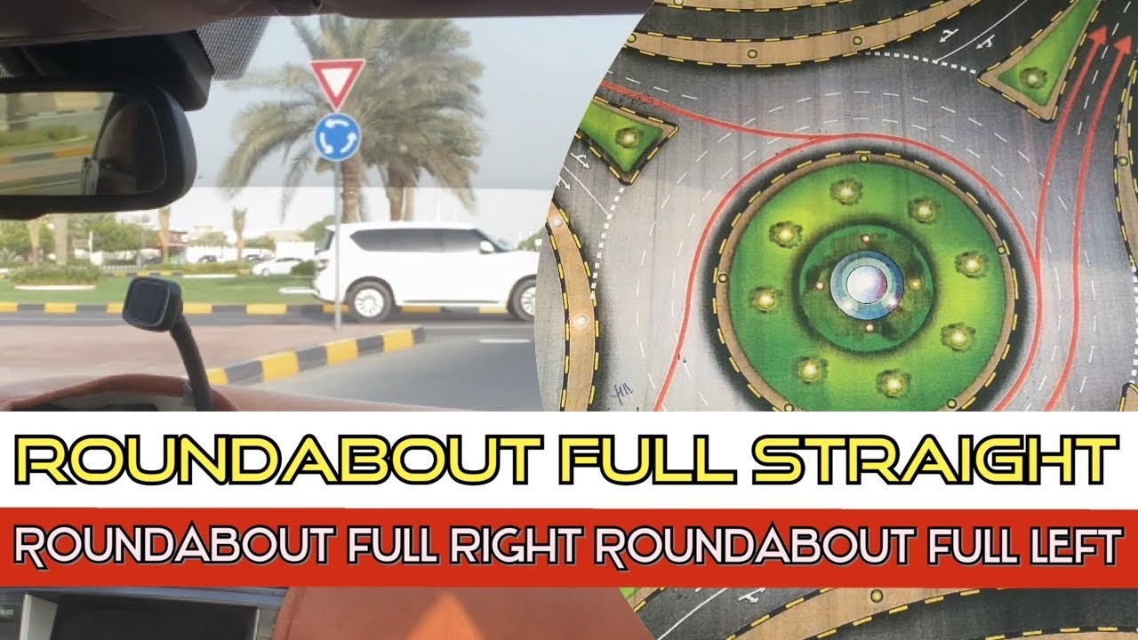How to take turns for Roundabout Full Straight,Full right and Full left | Roundabout Extra commands