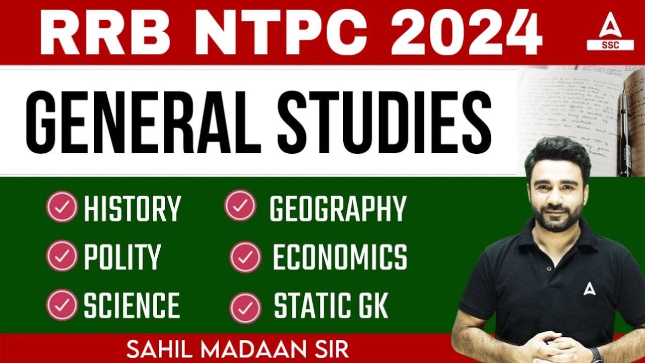 RRB NTPC 2024 | General Studies | Gk/GS Class By Sahil Madaan Sir