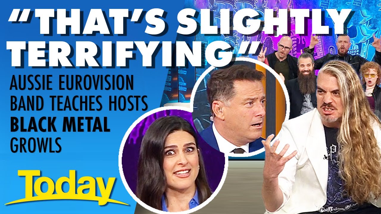 Perth Eurovision band 'Voyager' teaches Karl and Sarah black metal growls 😂 | Today Australia