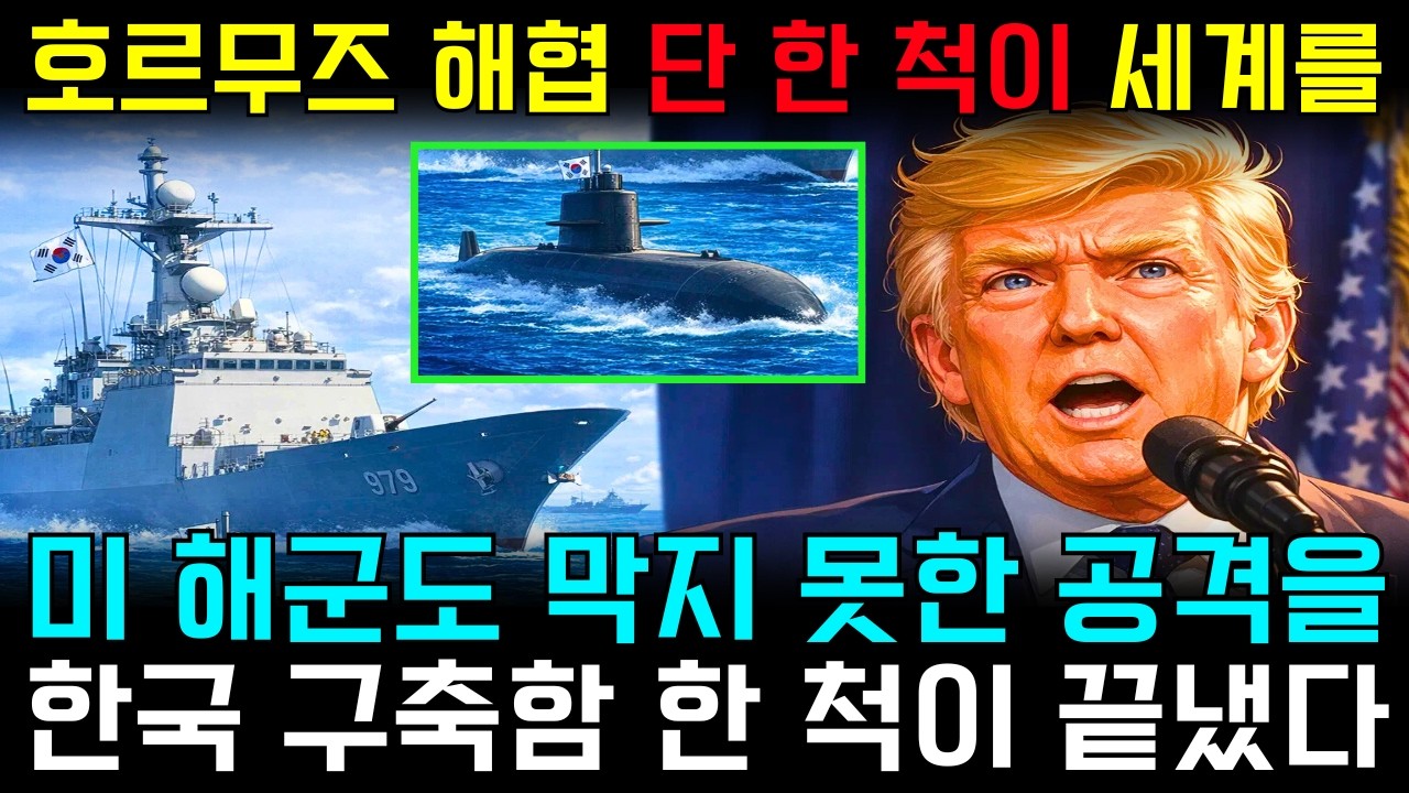 호르무즈 해협 기적… 미 해군도 못 막은 공격을 한국 구축함 한 척이 끝냈다