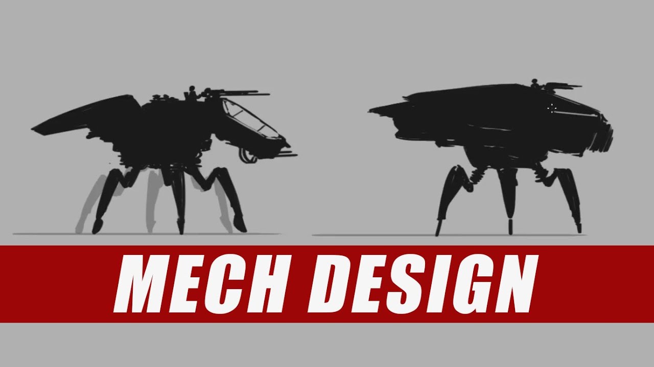 Mech concept design using silhouettes Pt 1