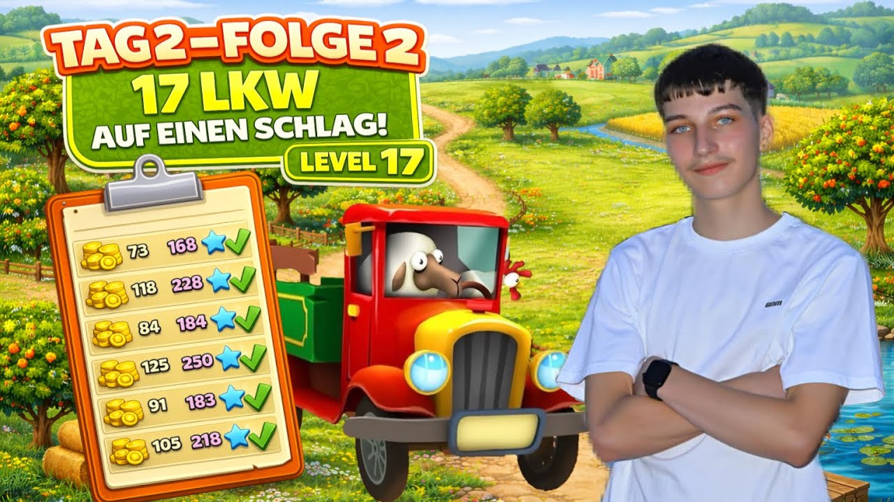 Hay Day | TAG 2 – FOLGE 2 🚚 17 LKW-Aufträge auf EINEN SCHLAG! | Level 17