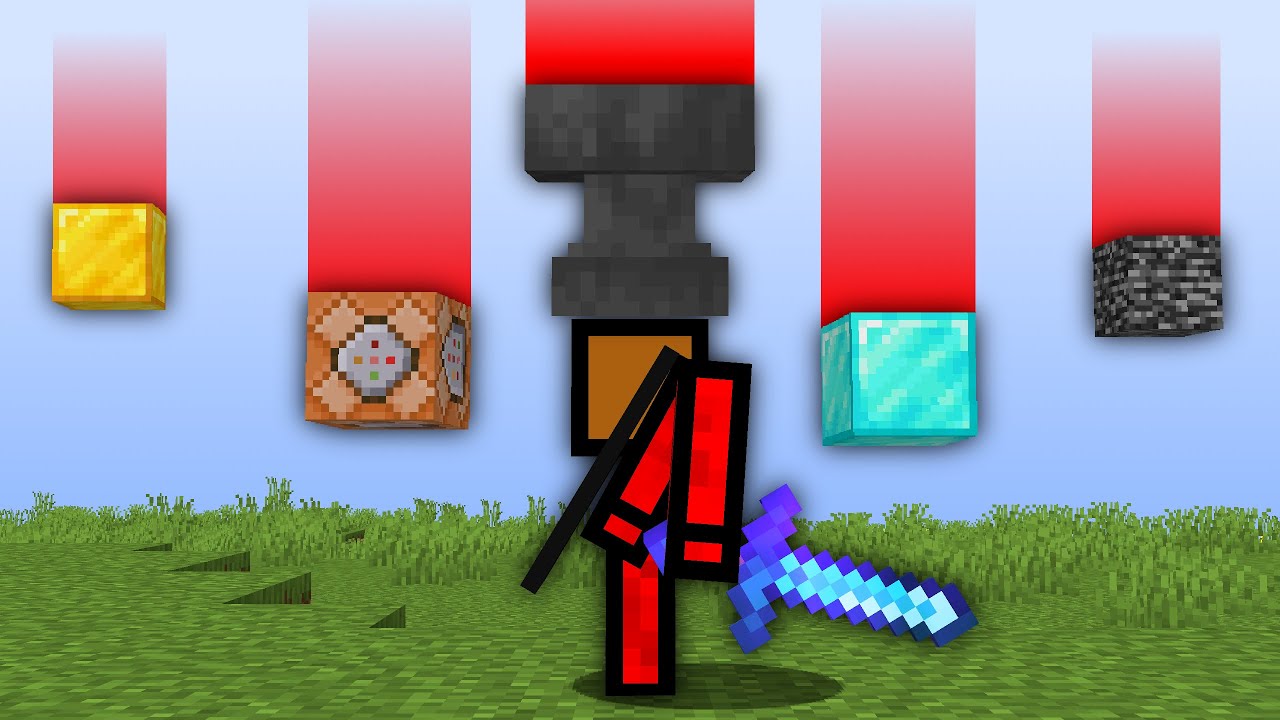 Minecraft, But Every Block Falls From The Sky...