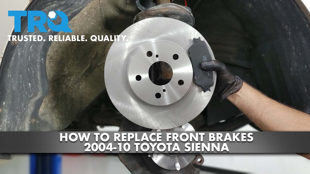 Как заменить передние тормоза на Toyota Sienna 2004-10