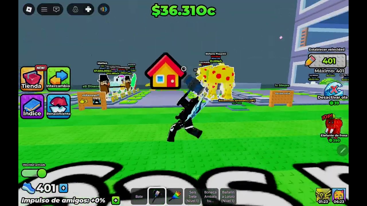Jugando a roblox cosas de Tsunami 
