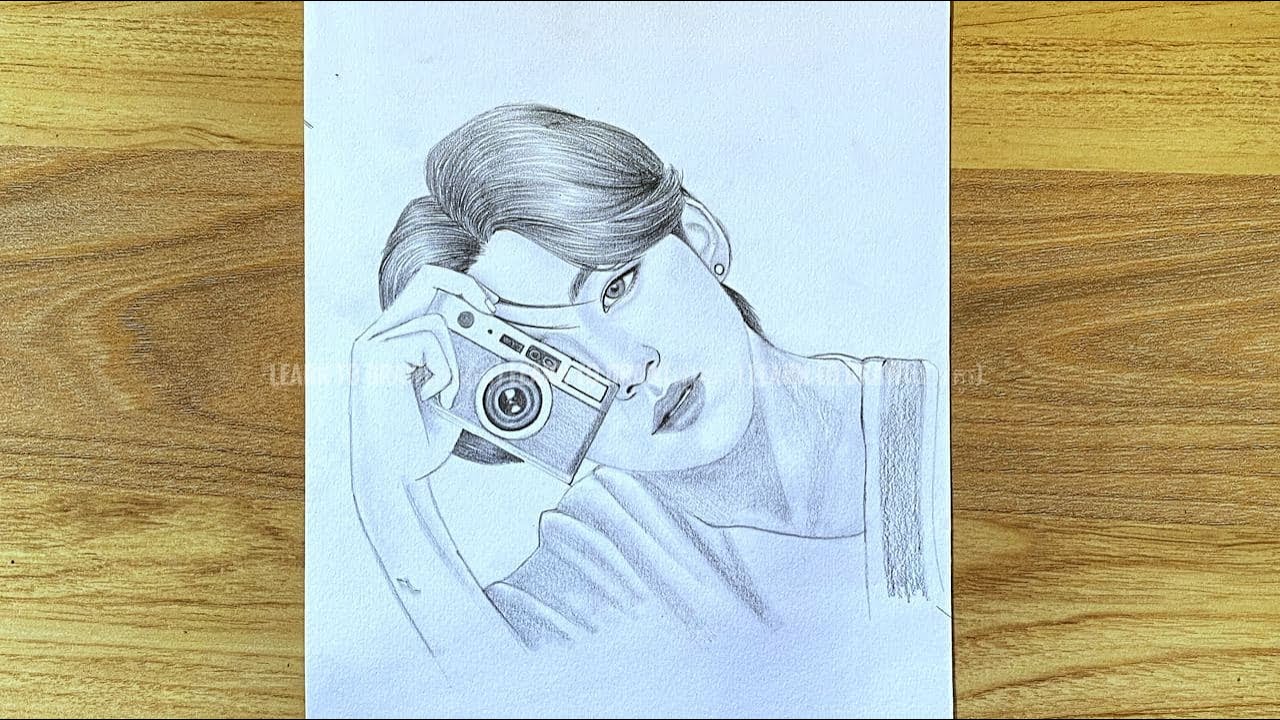 How to draw V  BTS  || Kim taehyung BTS pencil tutorial || pencil sketch step by step || រៀនគូរ