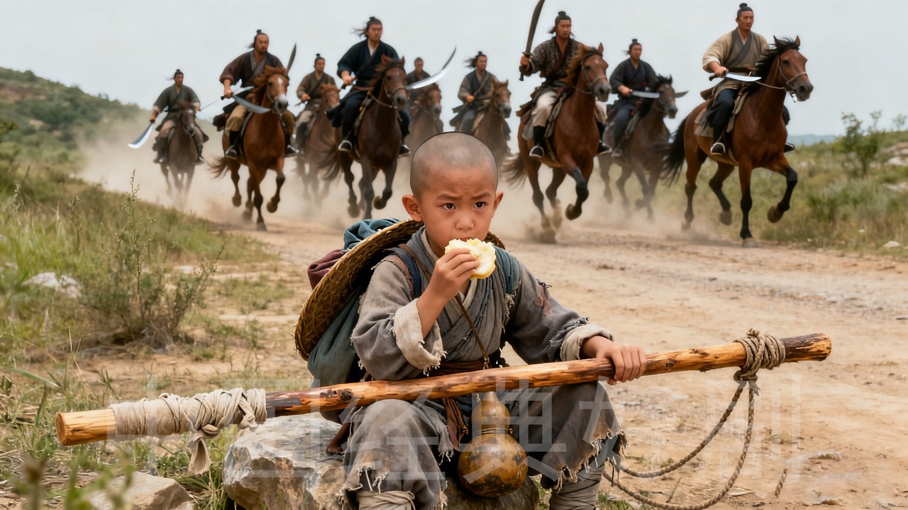 8歲小和尚孤身闖江湖，怎料他竟是隱藏功夫高手，一根木棍團滅十大頂尖殺手#中国电视剧#movie  #武侠#電影 #动作#功夫# 2025#释小龙#film#kungfu #chinesedrama