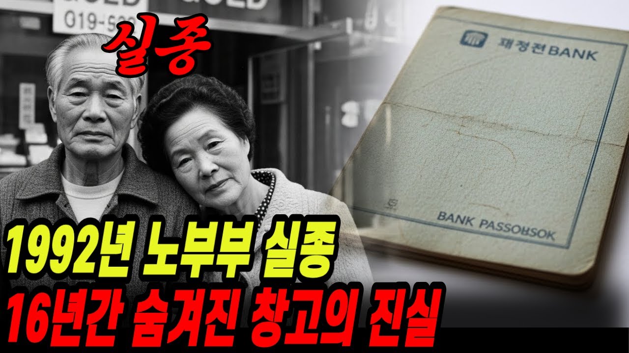 1992년 종로 금은방 노부부 실종.. 16년 뒤, 이미 죽은 어머니 통장이 움직였다.