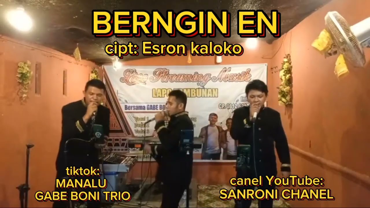 lagu Pakpak BERNGIN EN cipt: Esron kaloko cover GABE BONI TRIO #viral #fyp #batakmusic #trending