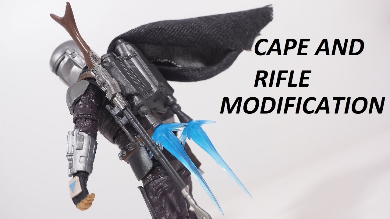 Star Wars Black Series Mandalorian DIN DJARIN cape/rifle modification Review