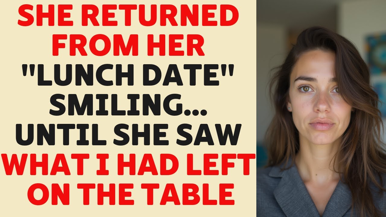 She returned from her lunch date smiling… until she saw WHAT I LEFT ON THE TABLE