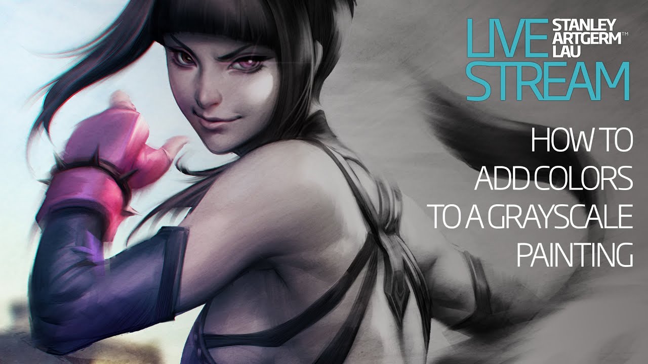 Art Tips - How to add colors to a grayscale painting