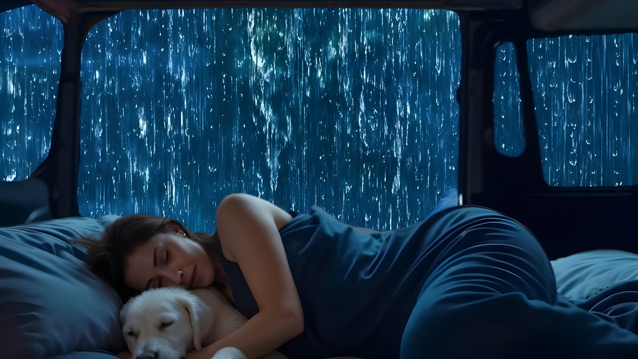 Rain Sounds For Sleeping - 99% Instantly Fall Asleep With Rain Sound outside the window At Night