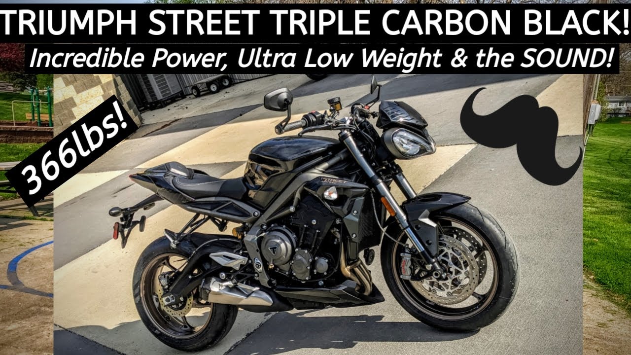 Triumph Street Triple in Carbon Black, Wahoo!